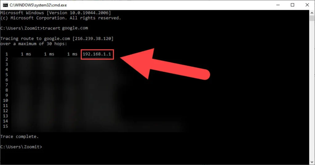 پیدا کردن IP و Default Gateway مودم در ویندوز – مرحله 4
