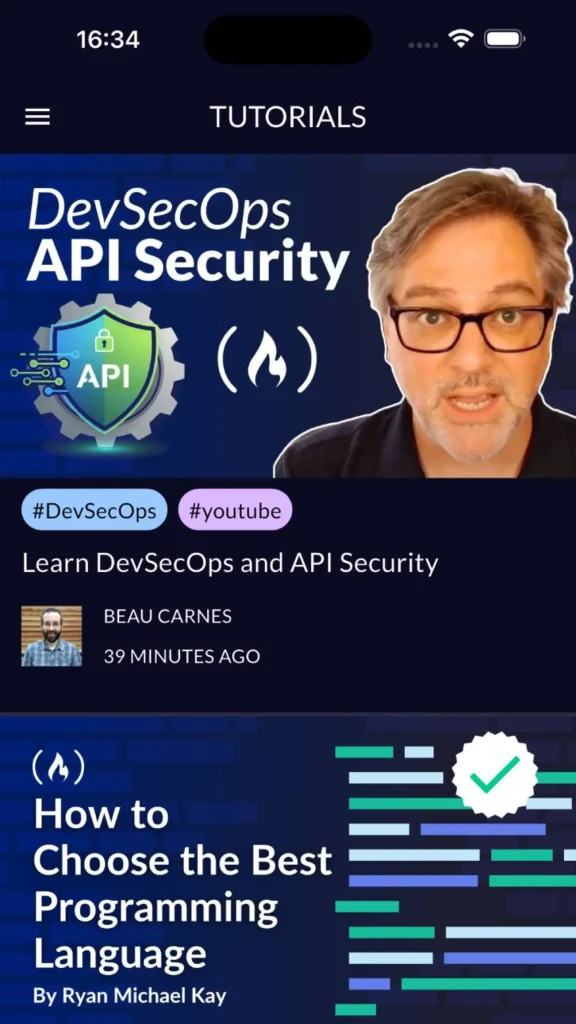 freeCodeCamp برای یادگیری کدنویسی با موبایل – نمای 3