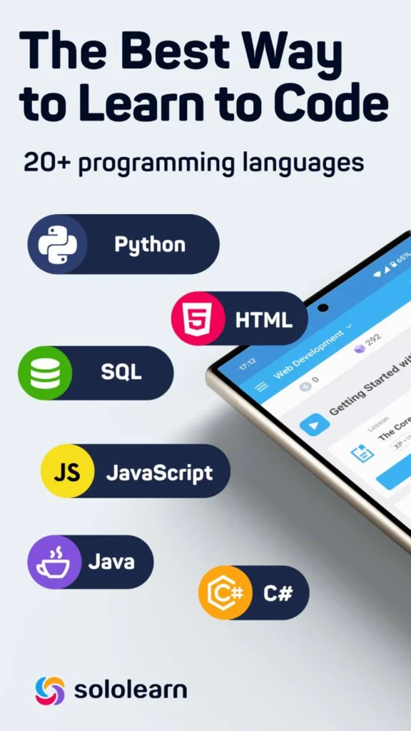 اپلیکیشن SoloLearn برای یادگیری برنامه‌نویسی – نمای 3