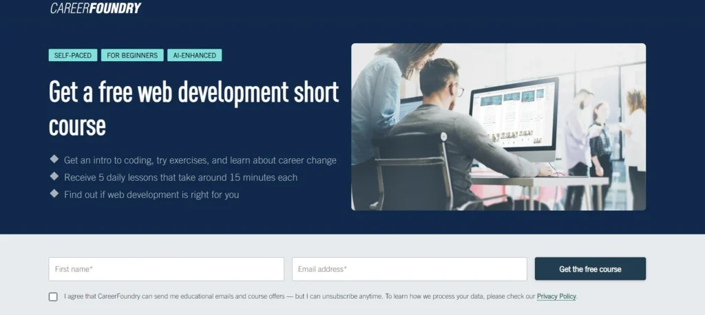 سایت CareerFoundry برای آموزش برنامه‌نویسی