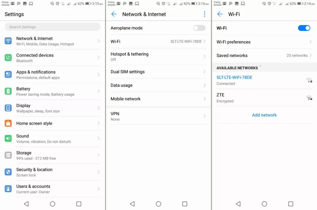 تنظیم IP ثابت در اندروید