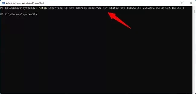 تنظیم IP از خط فرمان ویندوز
