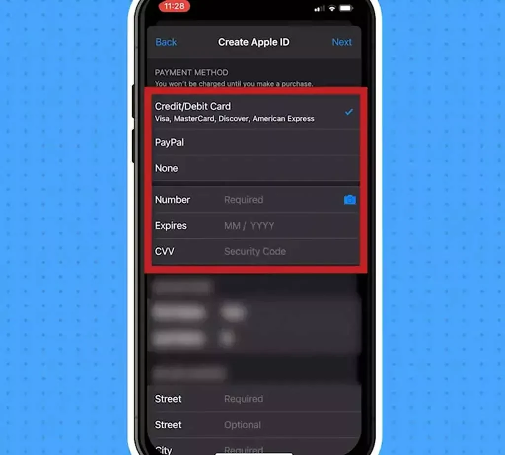 تنظیمات حساب و منطقه در App Store
