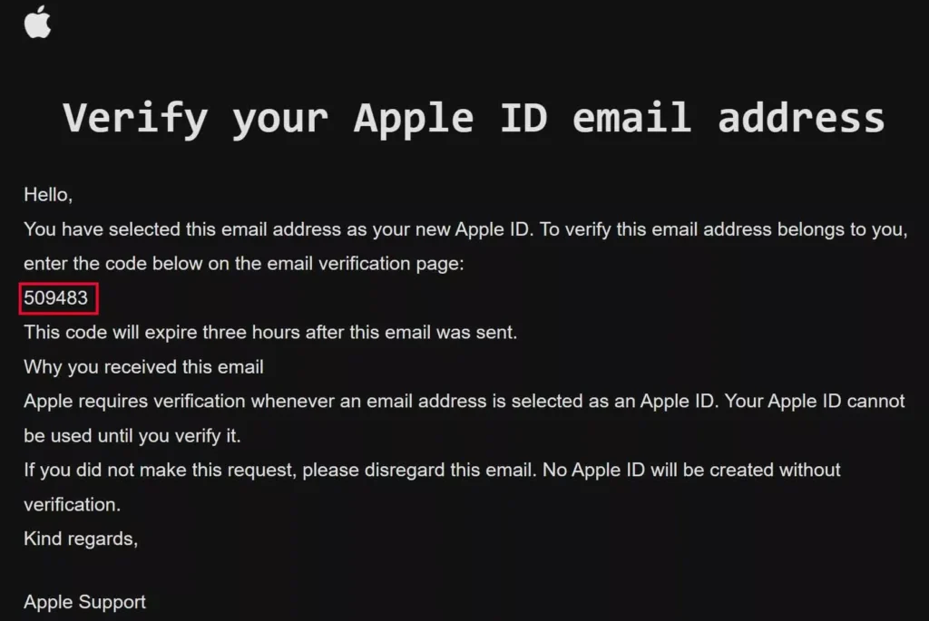 تأیید ایمیل Apple Account