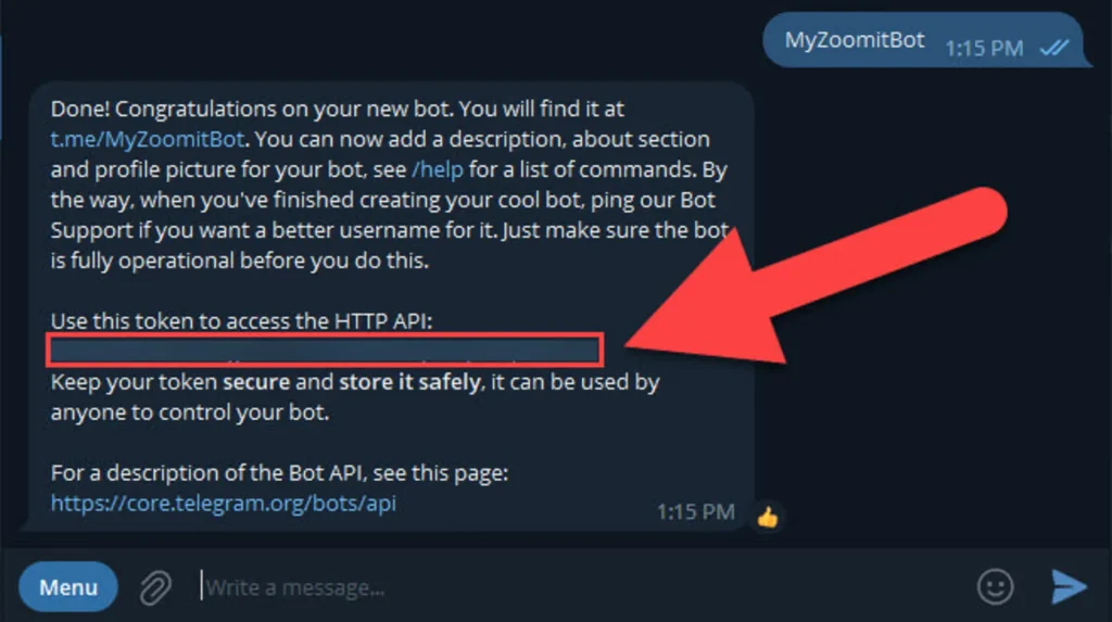 ساخت ربات تلگرام با BotFather – مرحله 3