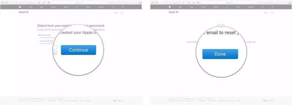 بازیابی قدیمی اپل آیدی با ایمیل