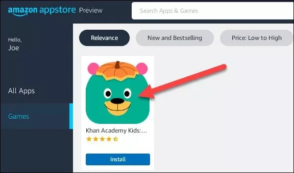 نصب برنامه اندرویدی در Amazon Appstore