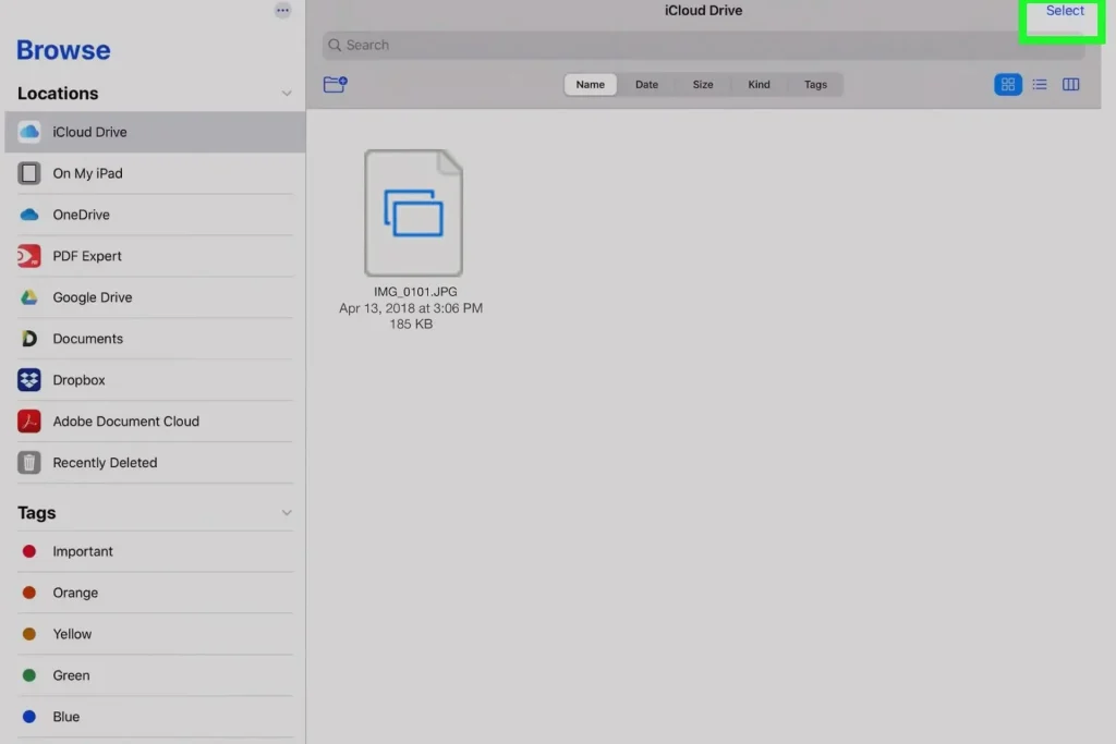 انتقال فایل به آیپد با iCloud Drive – مرحله 11