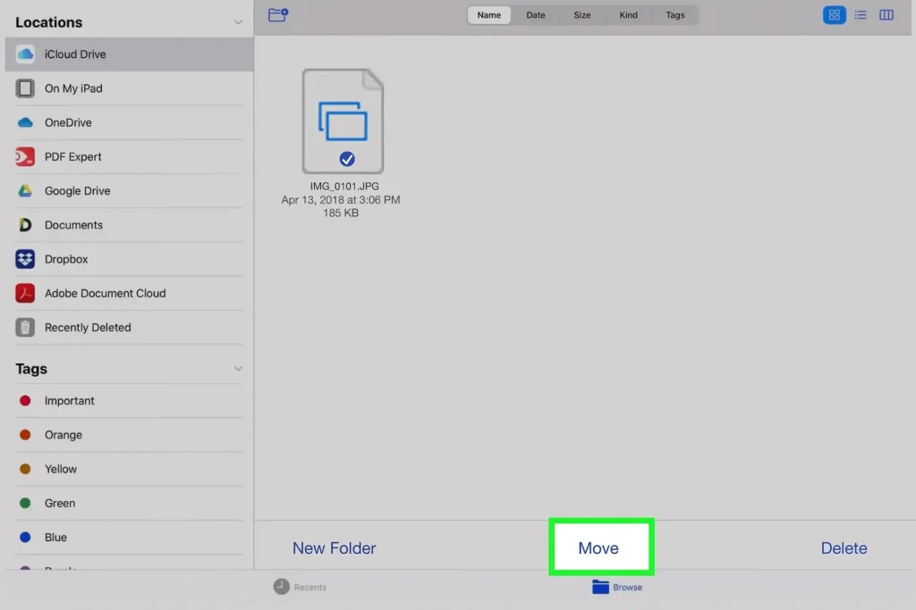 انتقال فایل به آیپد با iCloud Drive – مرحله 13