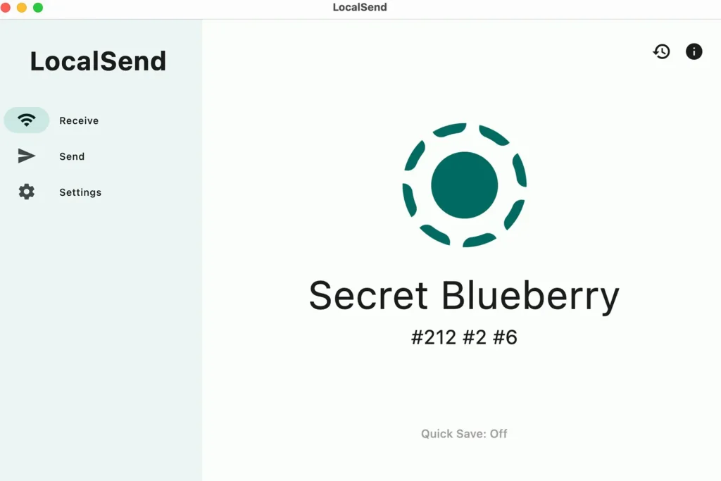 انتقال فایل به آیپد با LocalSend – مرحله 1