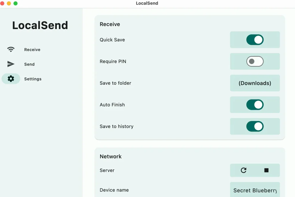 انتقال فایل به آیپد با LocalSend – مرحله 4