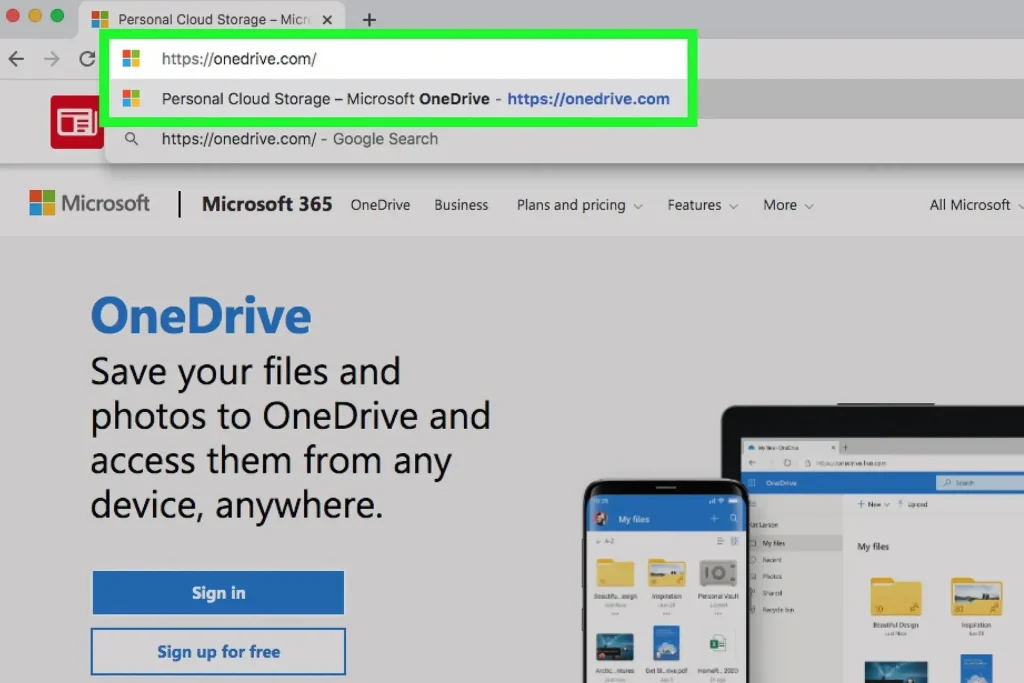 انتقال فایل به آیپد با OneDrive – مرحله 1