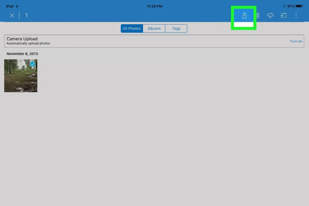 انتقال فایل به آیپد با OneDrive – مرحله 9