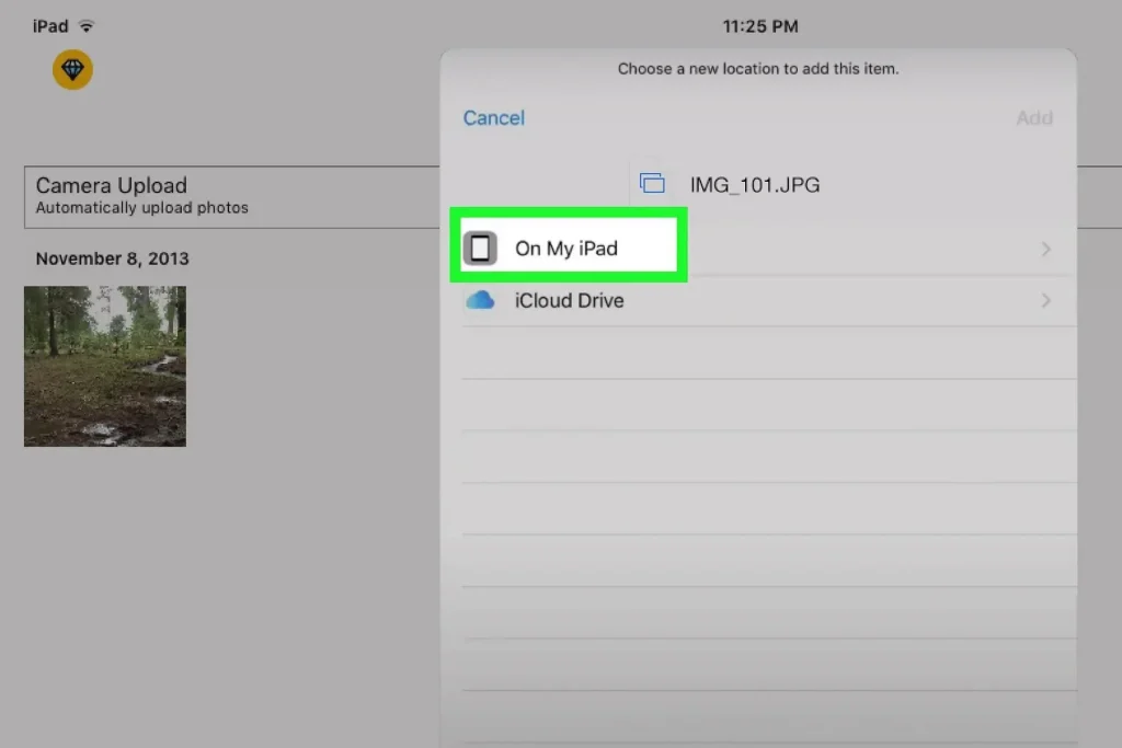 انتقال فایل به آیپد با OneDrive – مرحله 11