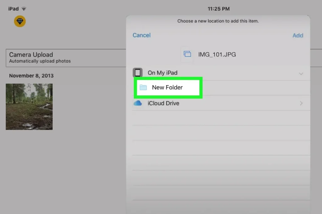 انتقال فایل به آیپد با OneDrive – مرحله 12