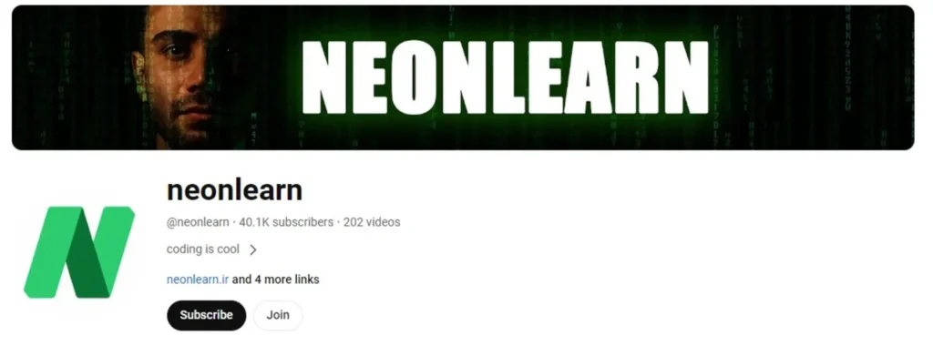 کانال Neonlearn برای آموزش برنامه‌نویسی
